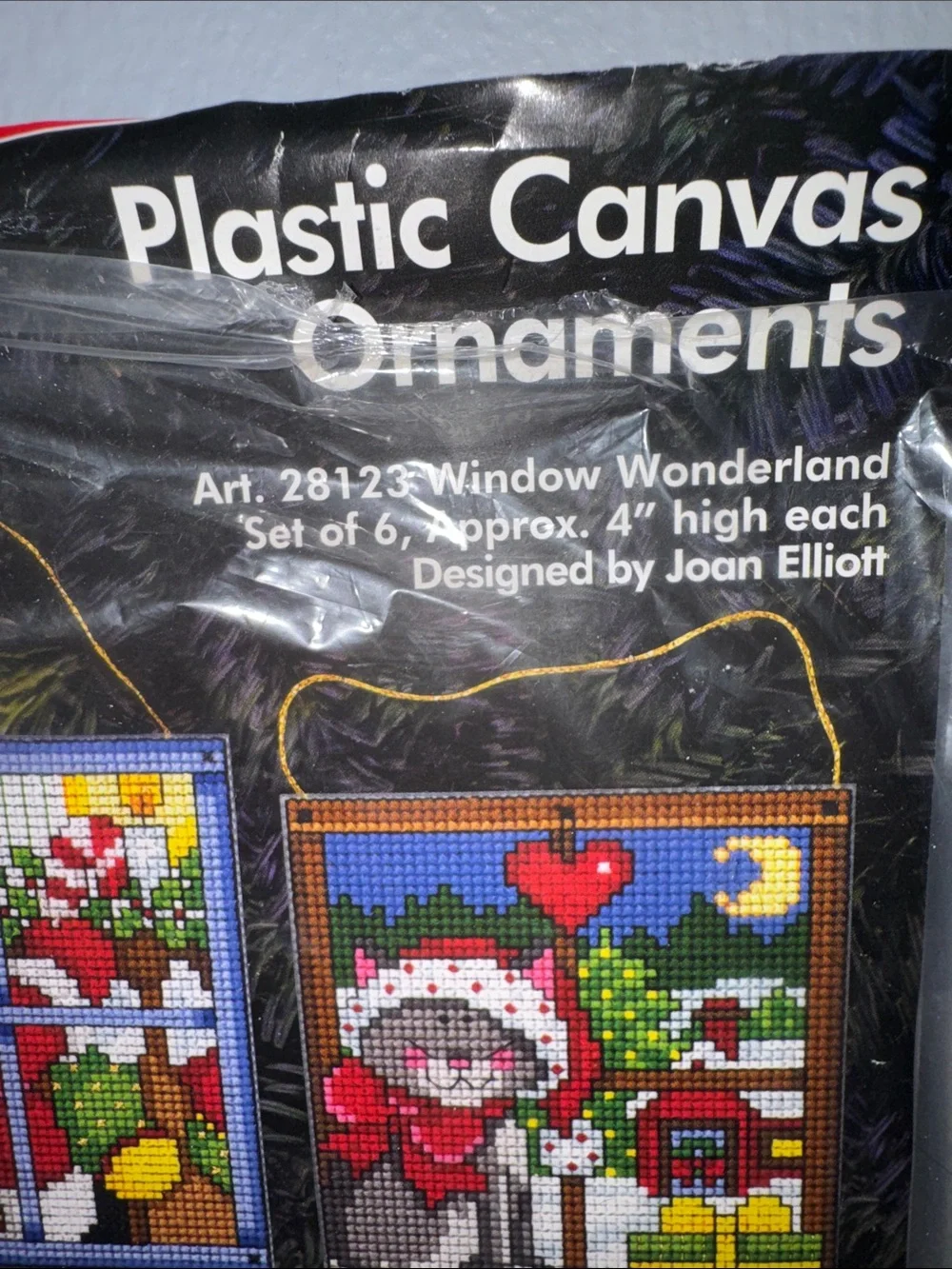 J & P Coats 1998 “Winter Wonderland” Plastic Canvas Christmas Ornaments Kit